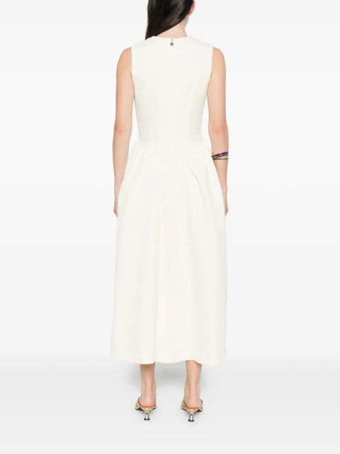 ROTATE BIRGER CHRISTENSEN round-neck midi dress - Neutrals