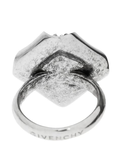 Givenchy crystal-embellished geometric ring - Silver