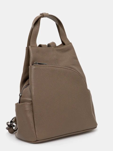 Answear.LAB plecak skórzany damski kolor beżowy mały gładki