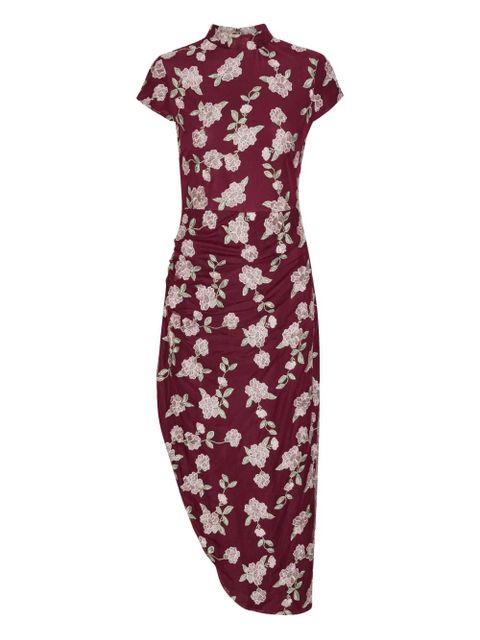 ROTATE BIRGER CHRISTENSEN floral-embroidered asymmetric dress - zdjęcie produktu nr 1