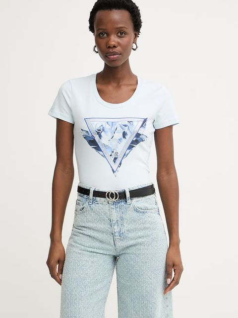 Guess T-shirt damski bawełniany z elastanem - zdjęcie produktu nr 2