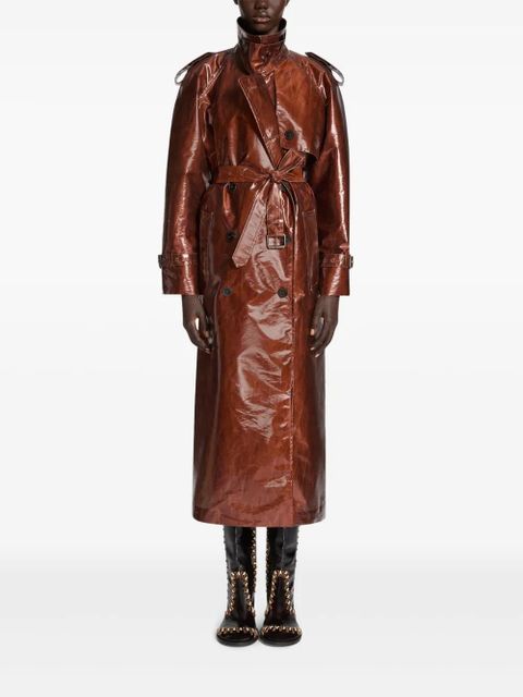 DRIES VAN NOTEN water-repellent trench coat - Brown