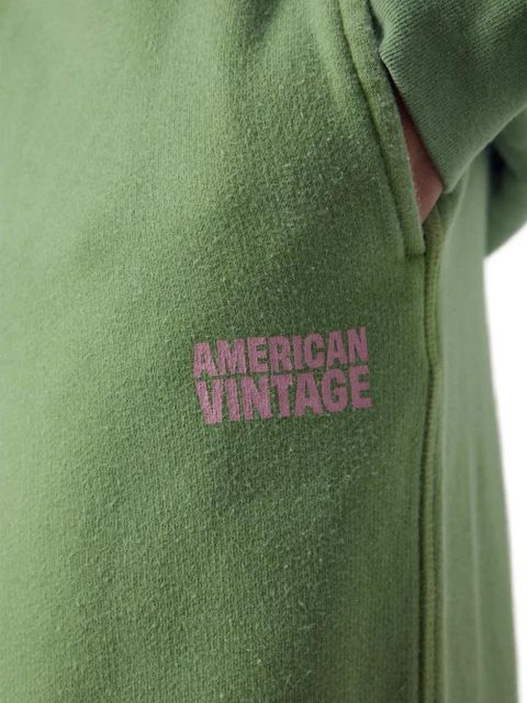 American Vintage Plizzy straight-leg track pants - Green