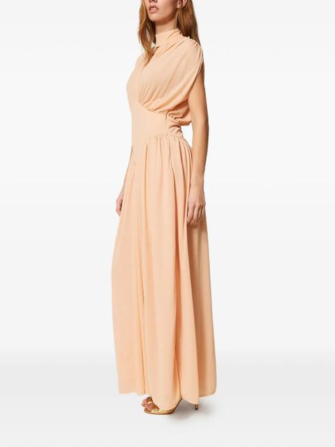 TWINSET gathering-detail maxi dress - Neutrals
