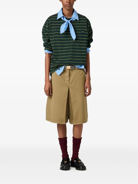 Miu Miu long-sleeved cotton T-shirt - Green - zdjęcie produktu nr 2