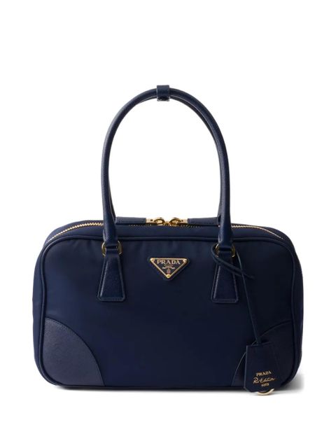 Prada medium logo-detail tote bag - Blue - zdjęcie produktu nr 1