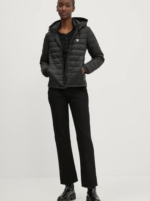 Guess Jeans kurtka kolor czarny przejściowa W5RL99 WHAB2