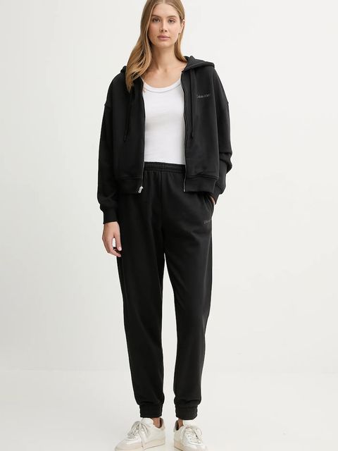 Calvin Klein Underwear spodnie lounge damskie kolor czarny melanżowe LV00QS7515