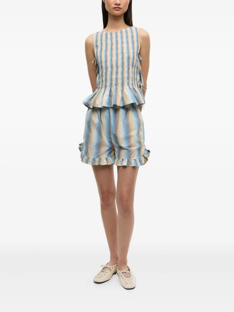 GANNI striped blouse - Neutrals