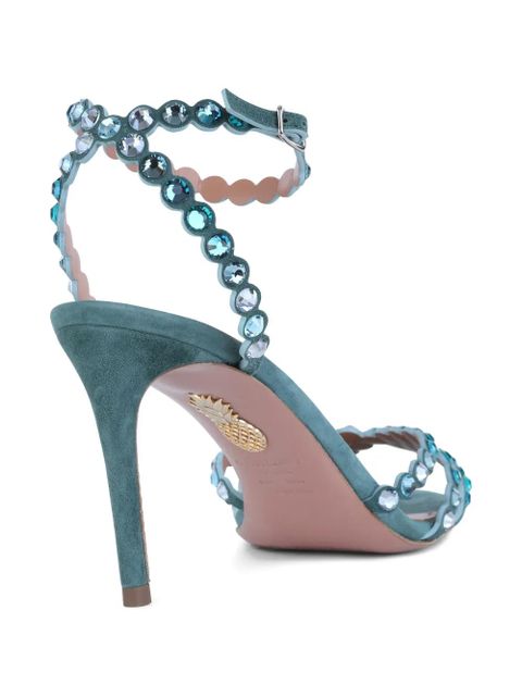Aquazzura scalloped embellished sandals - Blue - zdjęcie produktu nr 2
