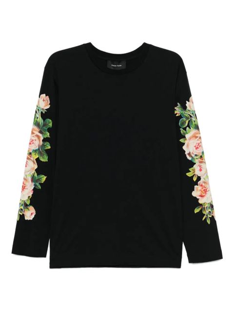 Simone Rocha floral-print T-shirt - Black - zdjęcie produktu nr 1