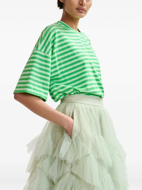 Essentiel Antwerp Joste round-neck striped T-shirt - Green