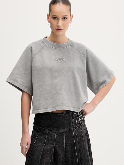 HUGO Blue t-shirt oversize damski bawełniany Dorlina_B_1 - zdjęcie produktu nr 2