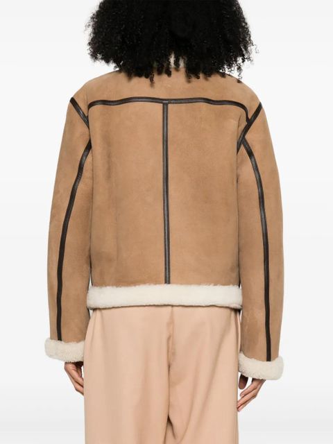 TOTEME shearling suede jacket - Brown
