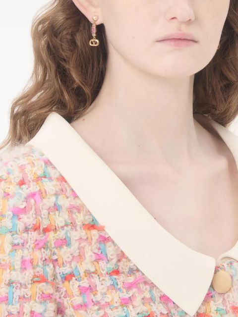 Valentino Garavani Ovalette crystal-embellished earrings - Gold