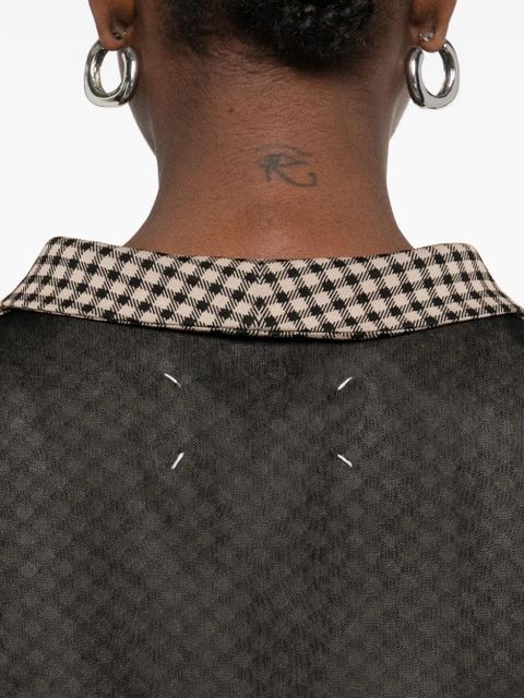 Maison Margiela checked panelled shirt - Black
