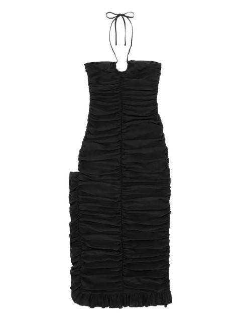 GANNI ruffled dress - Black