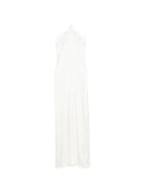 Oséree lace-trim halterneck maxi dress - White - zdjęcie produktu nr 1