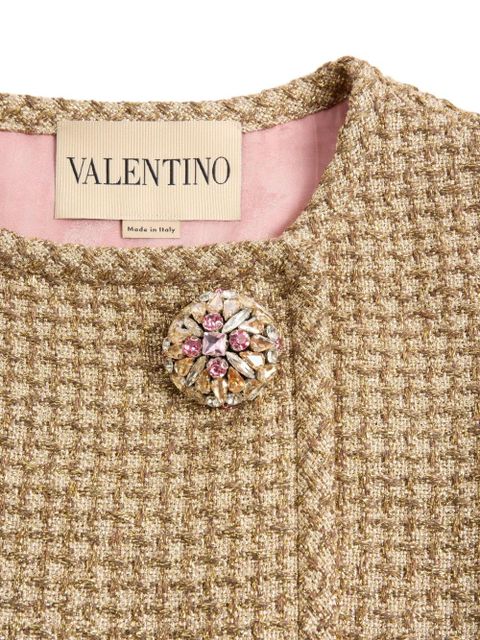 Valentino Garavani lurex tweed mini dress - Neutrals