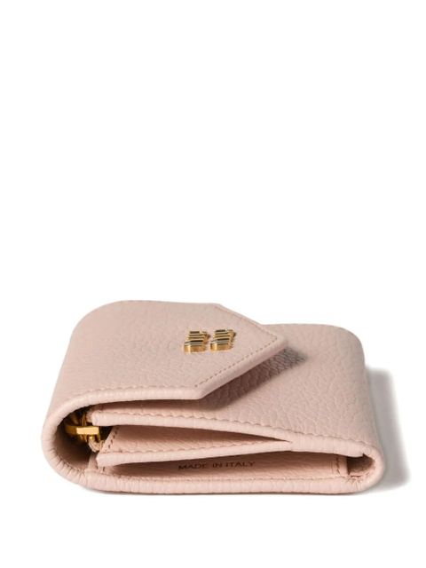 Miu Miu logo-plaque leather wallet - Pink