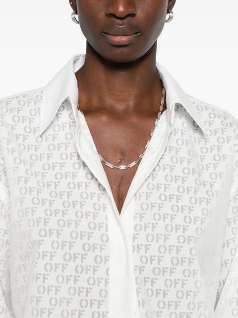 Off-White patterned shirt - 0118 WHITE