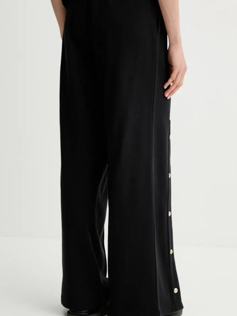 Liu Jo spodnie dresowe kolor czarny gładkie TA5059 FS000