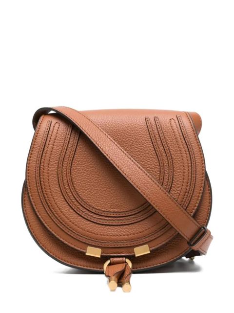 Chloé small Marcie adjustable-strap leather shoulder bag - Brown - zdjęcie produktu nr 1