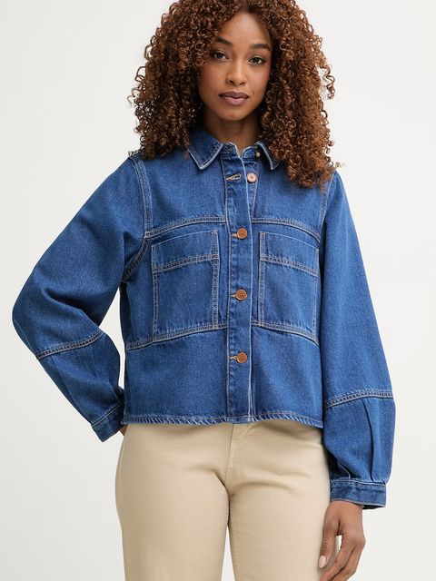 United Colors of Benetton kurtka jeansowa damska - zdjęcie produktu nr 2