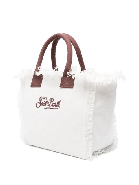 MC2 Saint Barth Vanity fringed tote bag - White