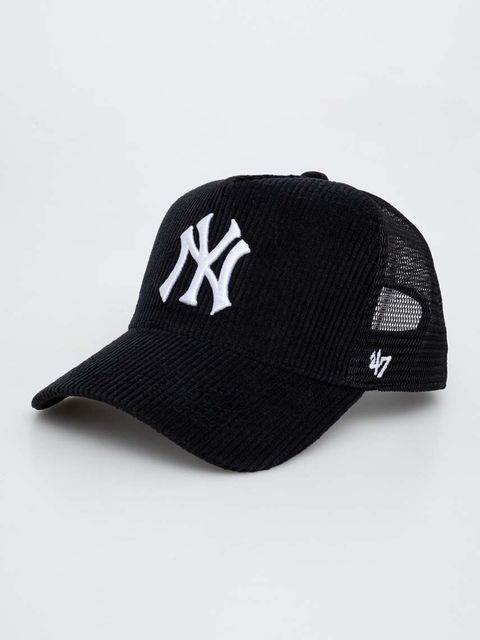 47 brand czapka z daszkiem MLB New York Yankees kolor czarny z aplikacją