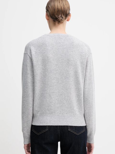 MC2 Saint Barth sweter z dodatkiem wełny damski kolor szary LOUI004 - zdjęcie produktu nr 2