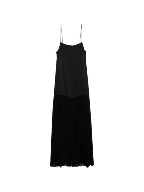 ANINE BING Clementine pleated maxi dress - Black - zdjęcie produktu nr 1