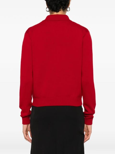 Givenchy long-sleeves polo top - Red