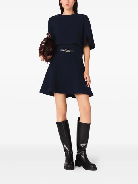 Maje chain-embellished mini day dress - Blue