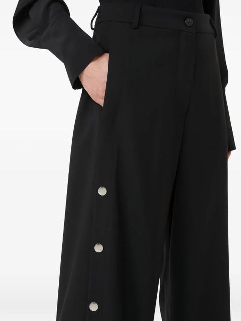 Max Mara Edere button-embellishment trousers - Black