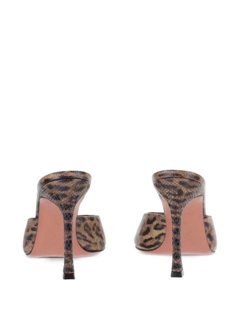 Amina Muaddi Alexa animal-print sandals - Brown