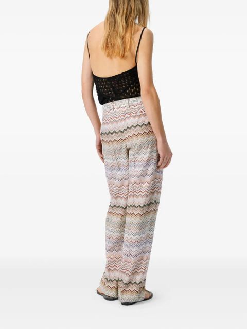 Missoni Zigzag-pattern trousers - Neutrals