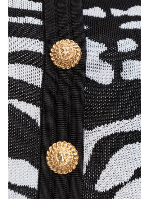 Balmain zebra-print skirt - Black