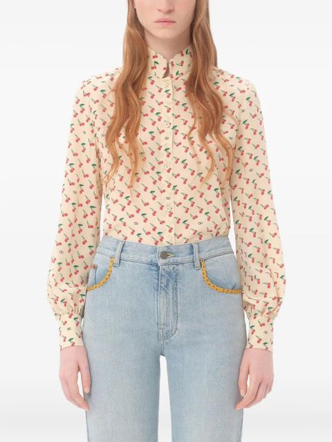 Valentino Garavani Cherryfic-print shirt - Neutrals - zdjęcie produktu nr 2