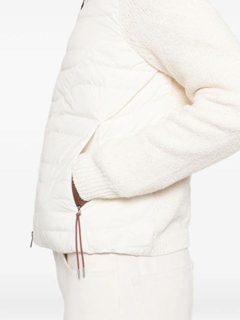 Moncler high-neck zip-up puffer jacket - Neutrals