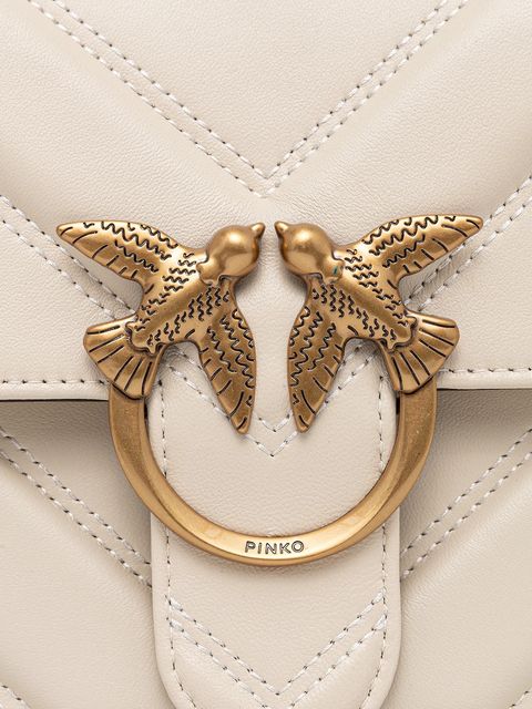 Pinko torebka skórzana kolor beżowy 104549 A2OS