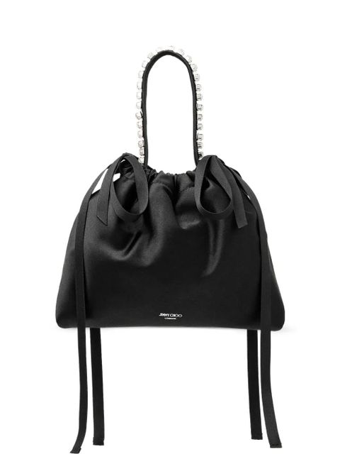 Jimmy Choo crystal-detail drawstring bucket bag - Black - zdjęcie produktu nr 1