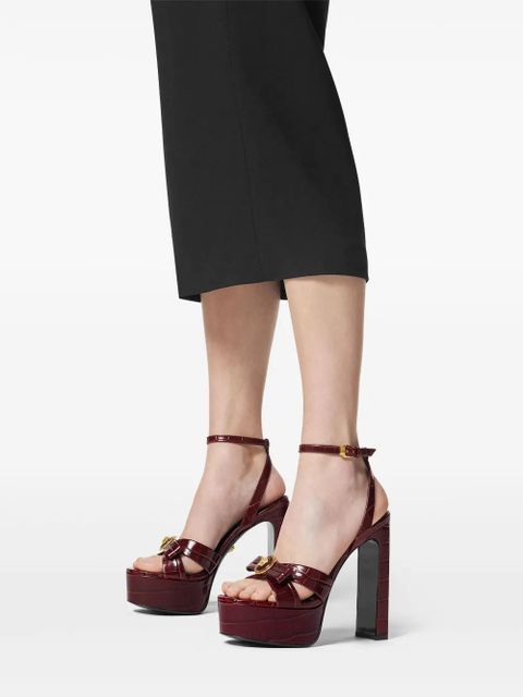 Versace 140mm Gianni Ribbon sandals - Red