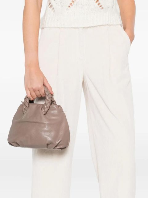 Hereu Bombon leather tote bag - Grey