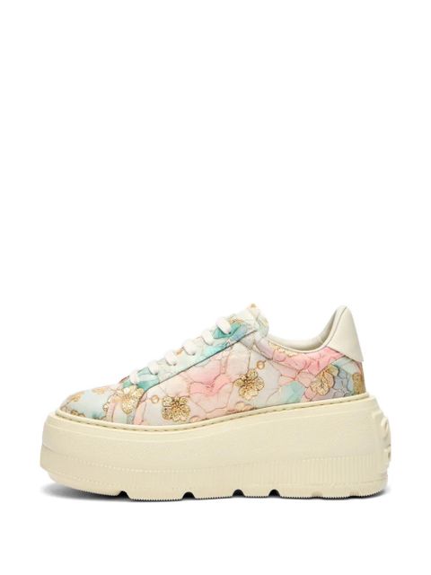 Casadei Nexus floral-detail sneakers - Neutrals