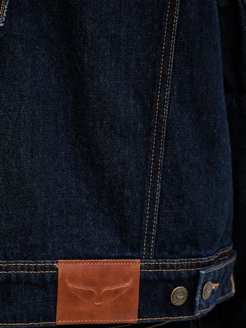 ZADIG&VOLTAIRE kurtka jeansowa kolor granatowy przejściowa WWOW01701