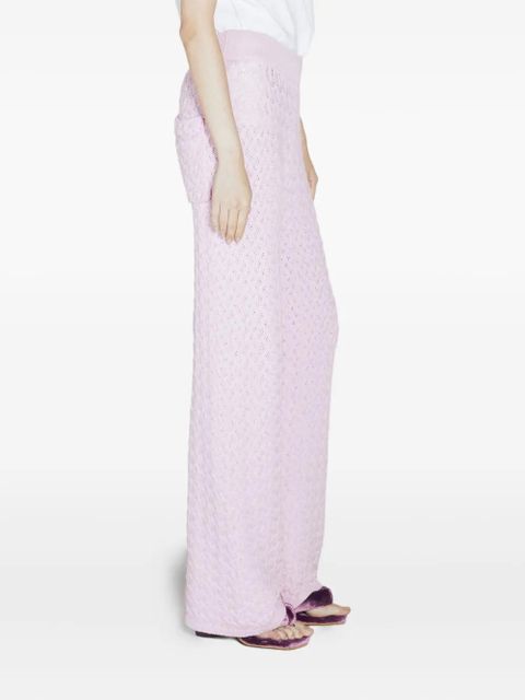 Isa Boulder Cableweave trousers - Pink