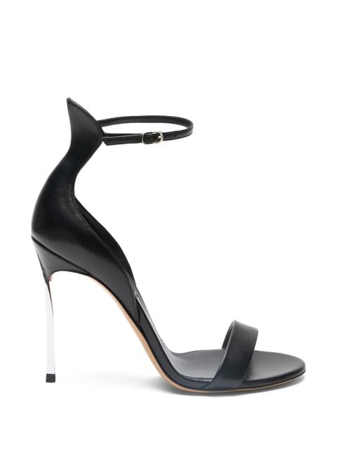 Casadei Cappa Blade leather heeled sandals - Black - zdjęcie produktu nr 1