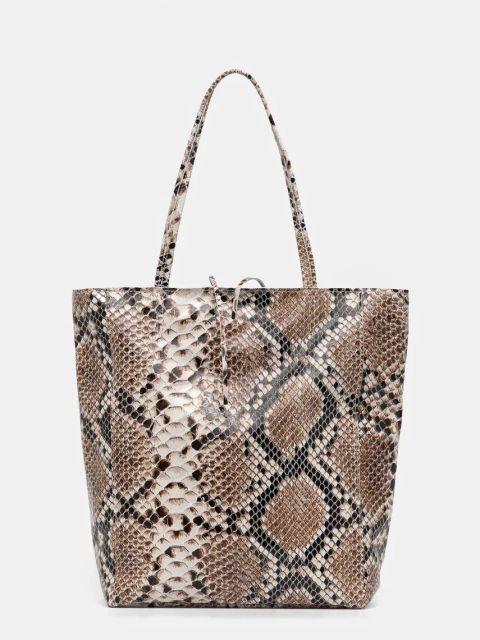 Answear.LAB torebka skórzana kolor szary