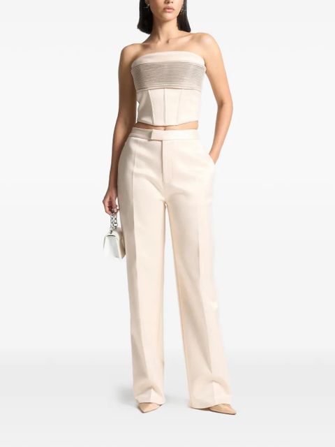 Manière De Voir Cora satin bandeau corset top - Neutrals